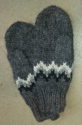 Wool Mittens - Grey