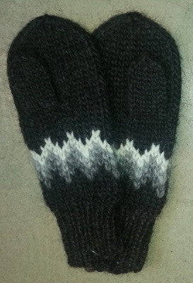 Wool Mittens - Black